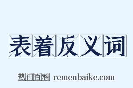 表着反义词是什么意思的图片